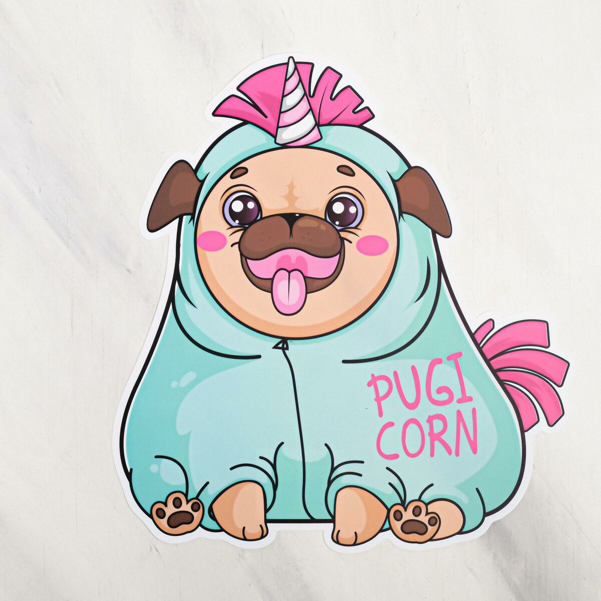 

Коврик под миску pugicorn, 26х28 см, Разноцветный