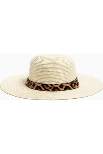 Шляпа женская с леопардовым ремешком min