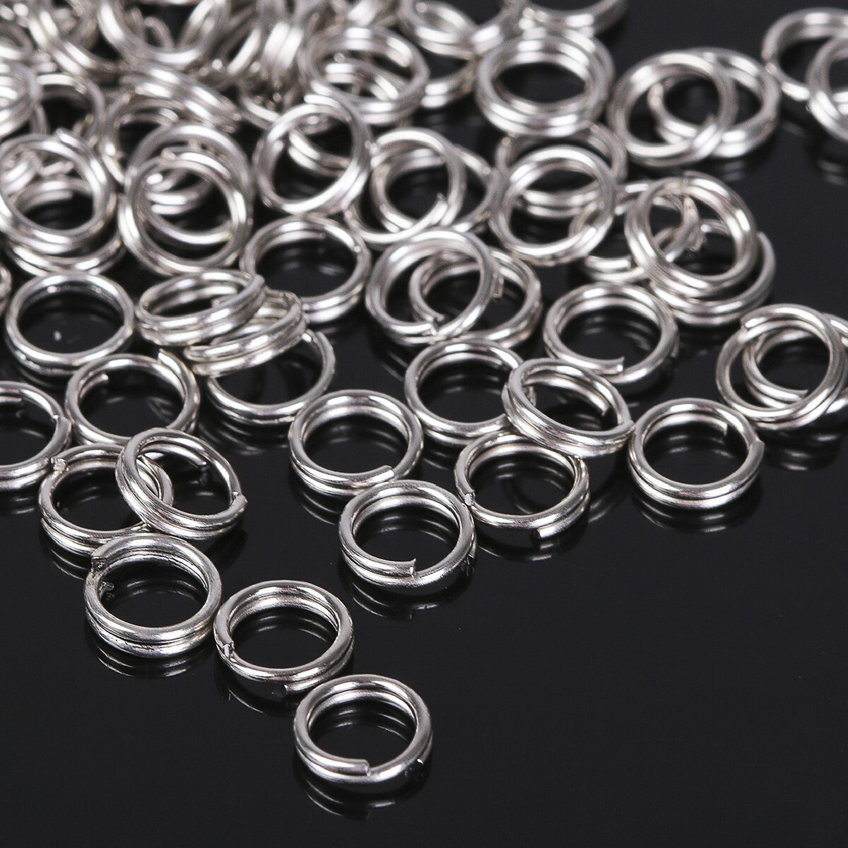 Кольцо соединительное двойное, неразъемное 0,6 см (набор 50 г, ± 510 шт.) см-1025, цвет серебро