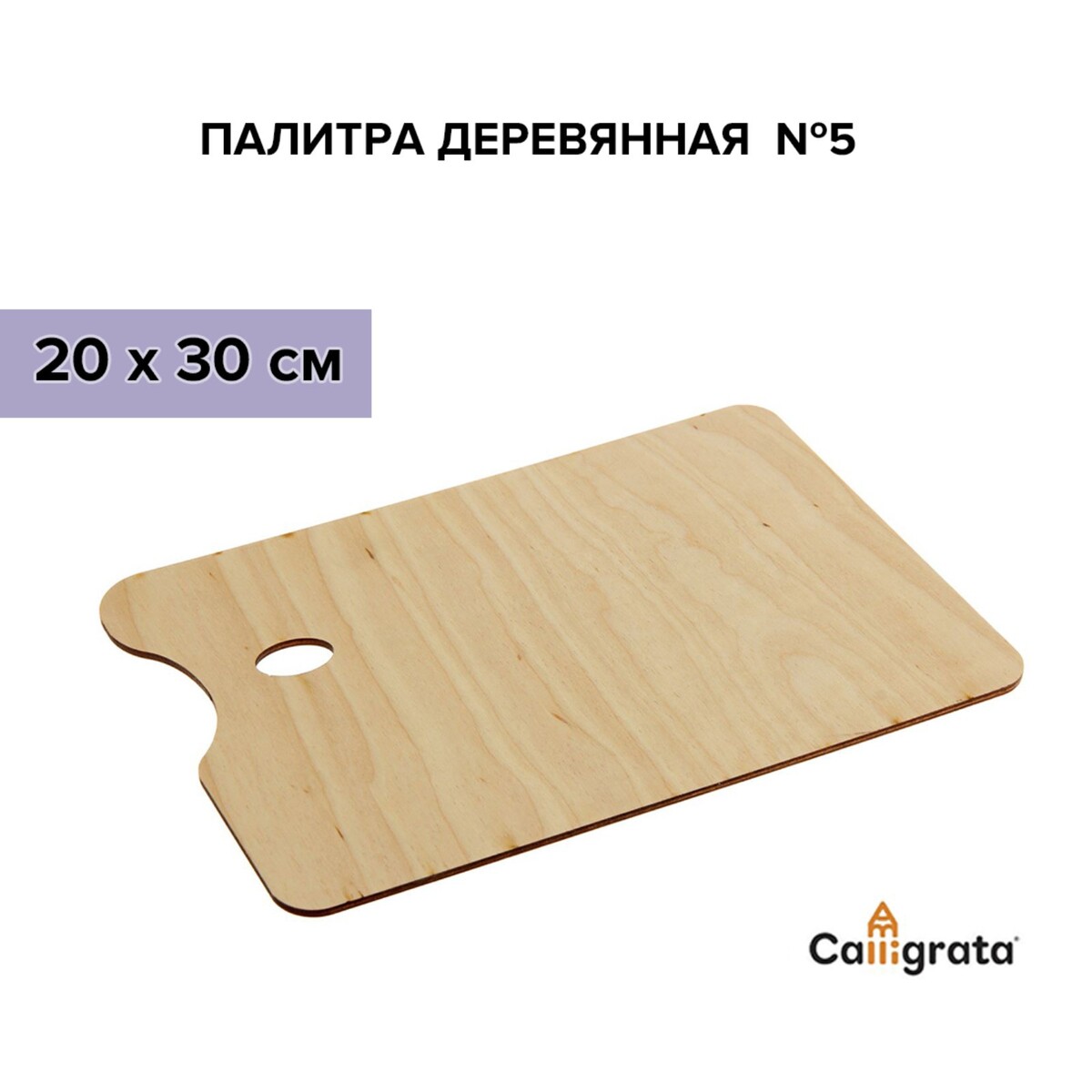 

Палитра деревянная, прямоугольная, № 5, 20 х 30 см