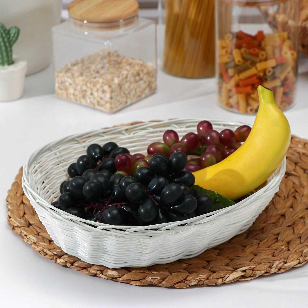 Корзинка для фруктов и хлеба доляна корзинка универсальная ladо́m 26 5×25 5×18 см белый