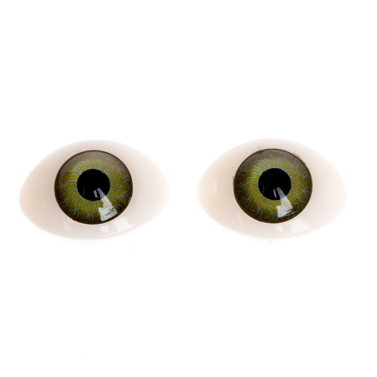 Глаза, набор 8 шт., размер радужки 12 мм, цвет зеленый