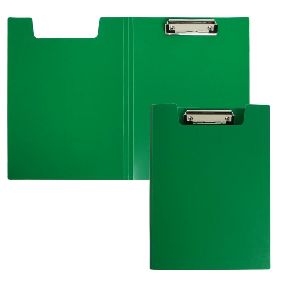 Папка-планшет с зажимом а4, 1.2 мм, calligrata, пластик, зеленая (клипборд с крышкой)