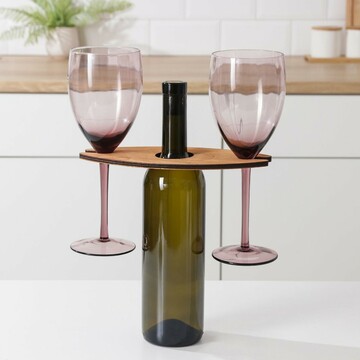 Подставка для вина и двух бокалов, 10×22
