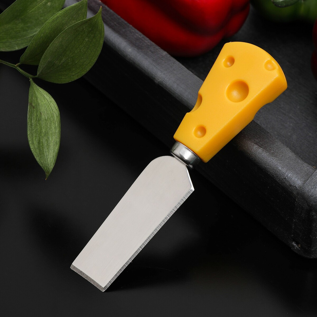 Нож для сыра доляна cheese, 13,5 см, цвет желтый терка для шоколада и сыра доляна
