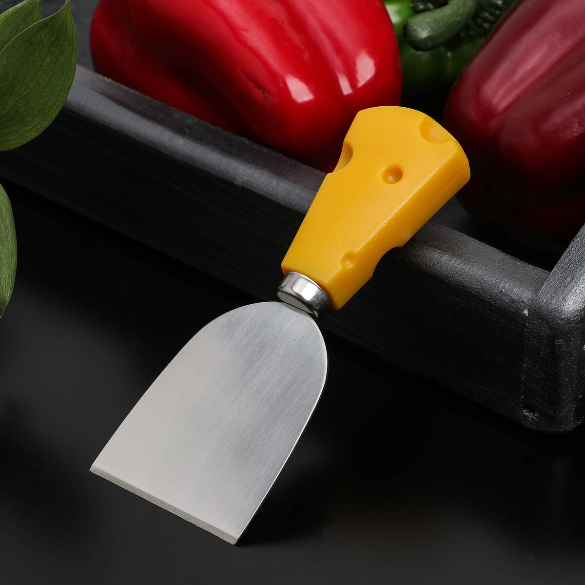 Нож для сыра доляна cheese, 13 см, цвет желтый