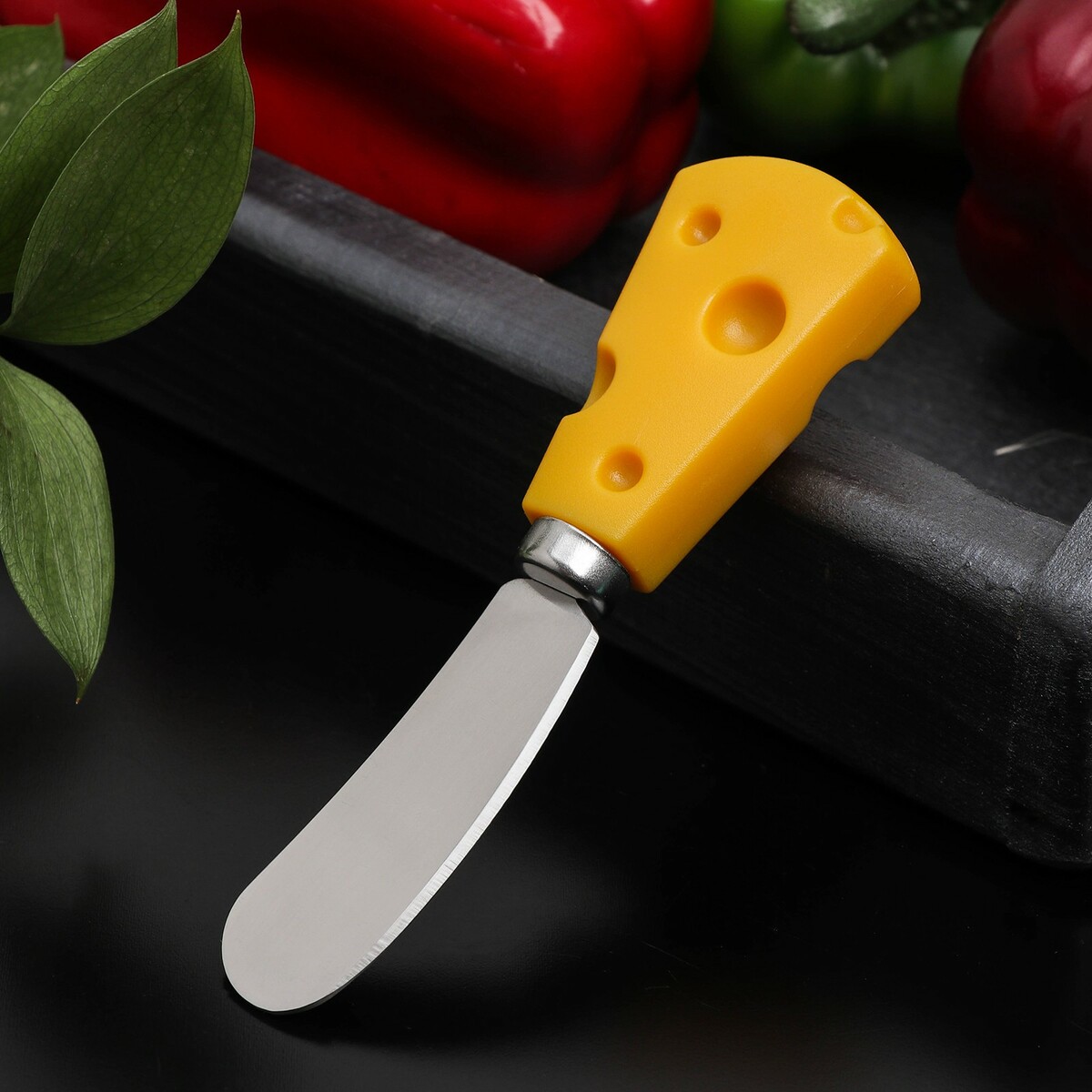 Нож для сыра доляна cheese, 12,5 см, цвет желтый терка для шоколада и сыра доляна