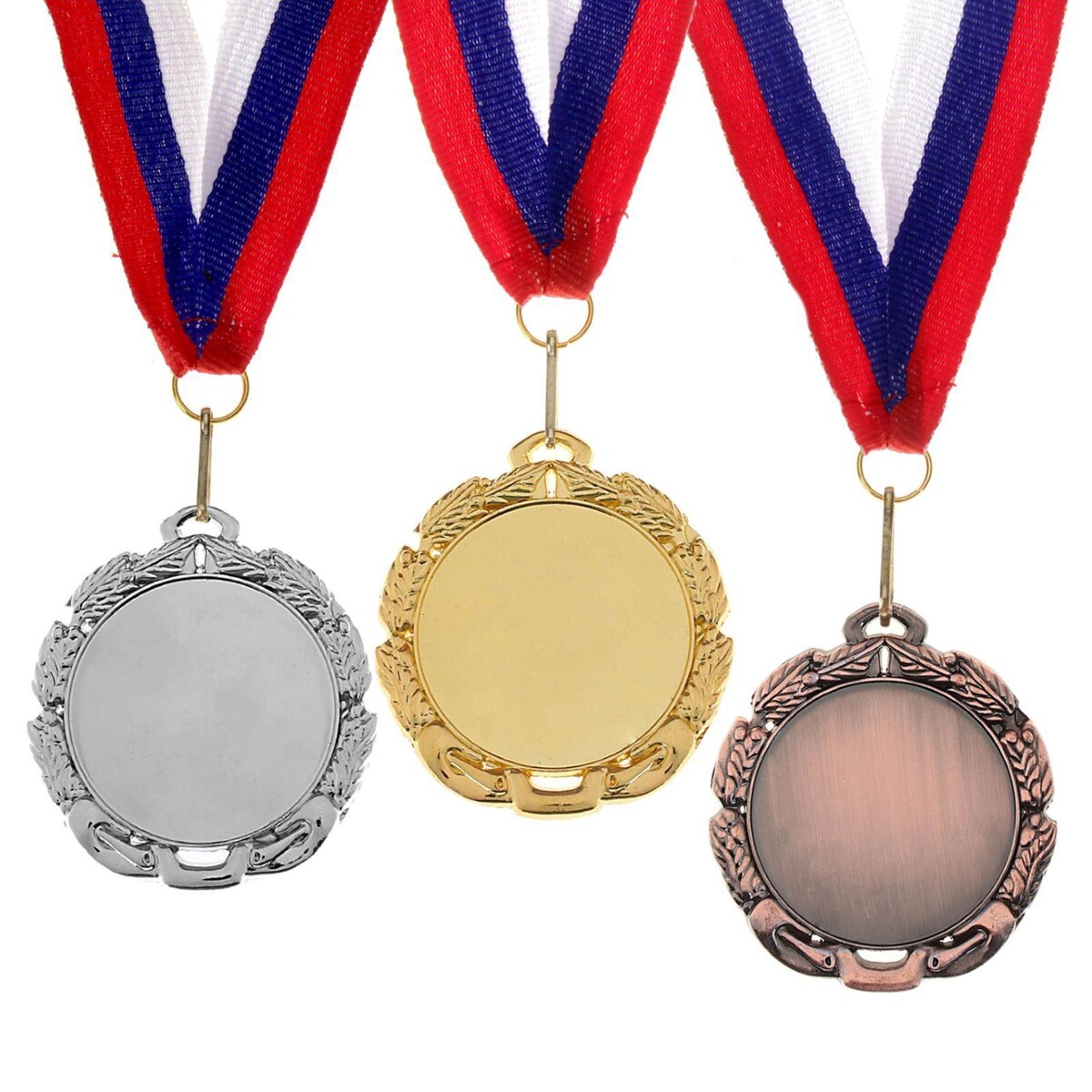 Медаль под нанесение 009 диам 7 см. цвет зол. с лентой медаль под нанесение 187