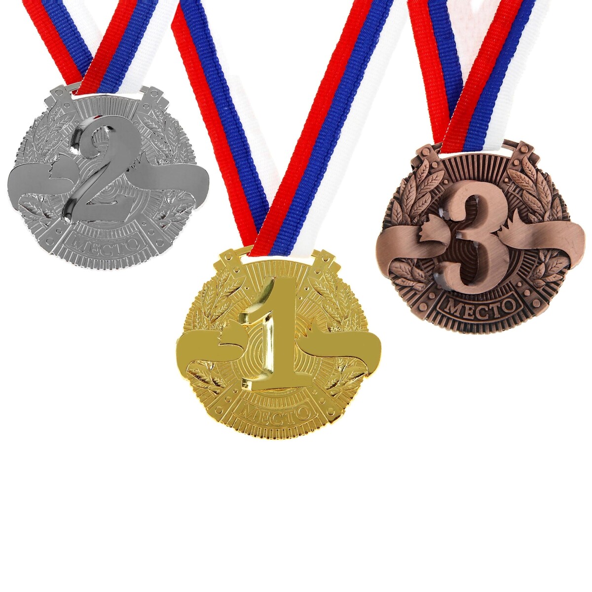 Медаль призовая 029 диам 5 см. 3 место. цвет бронз. с лентой медаль призовая 001 диам 5 см 3 место бронз с лентой