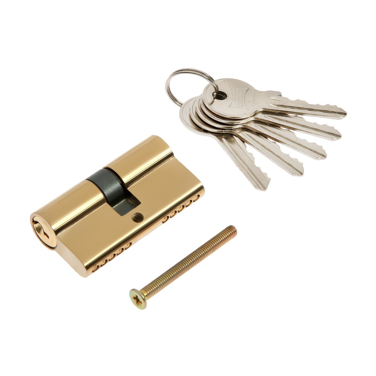 Цилиндровый механизм, 60 мм, английский ключ, 5 ключей, цвет золото цилиндровый механизм 70 мм с вертушкой английский ключ 5 ключей золото