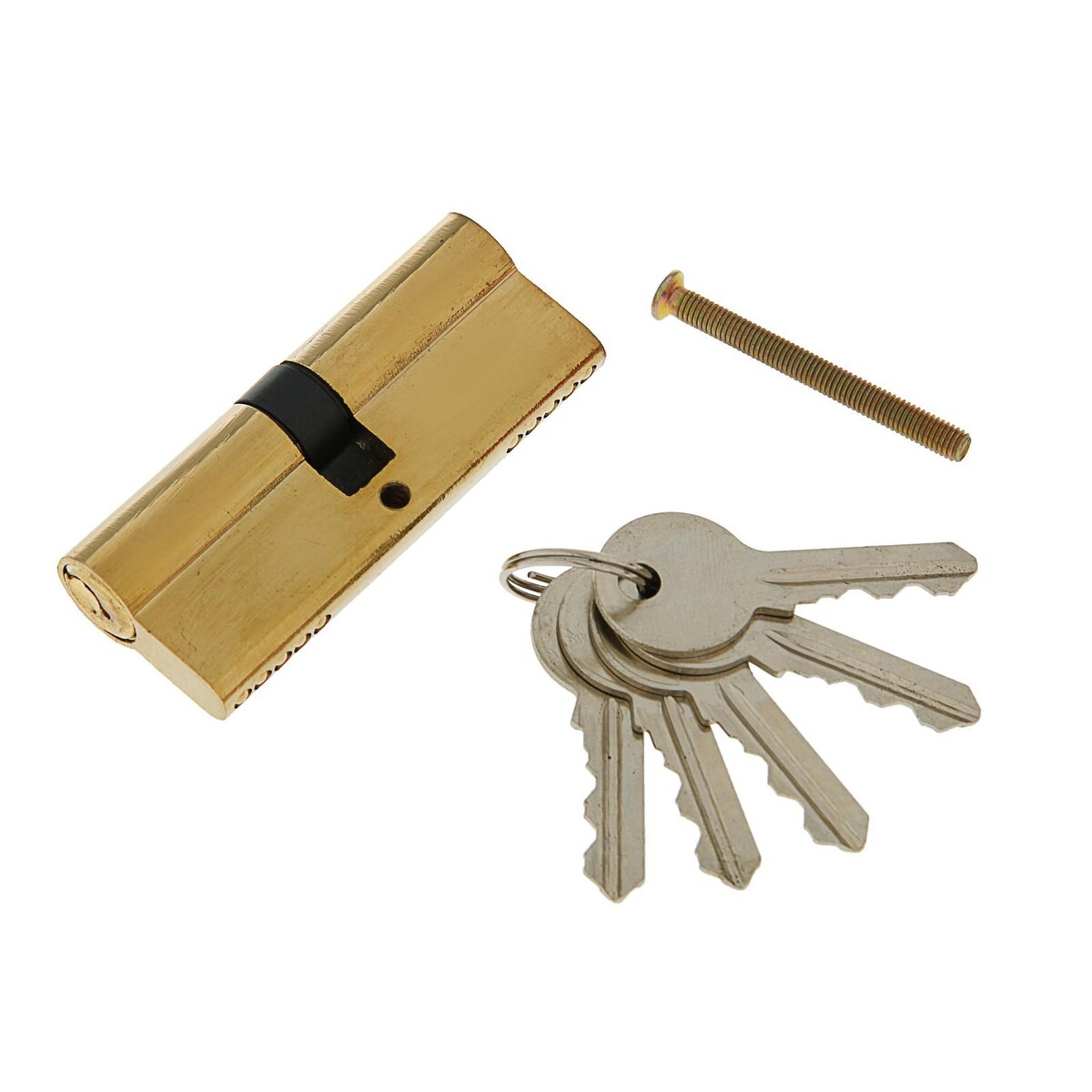 Цилиндровый механизм, 80 мм, английский ключ, 5 ключей, цвет золото цилиндровый механизм 60 мм английский ключ 3 ключа хром
