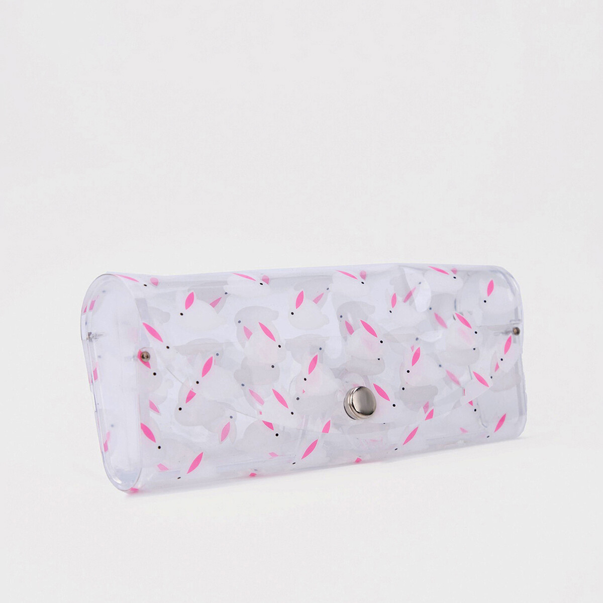 

Футляр для очков на кнопке, длина 15.6 см, цвет розовый/прозрачный