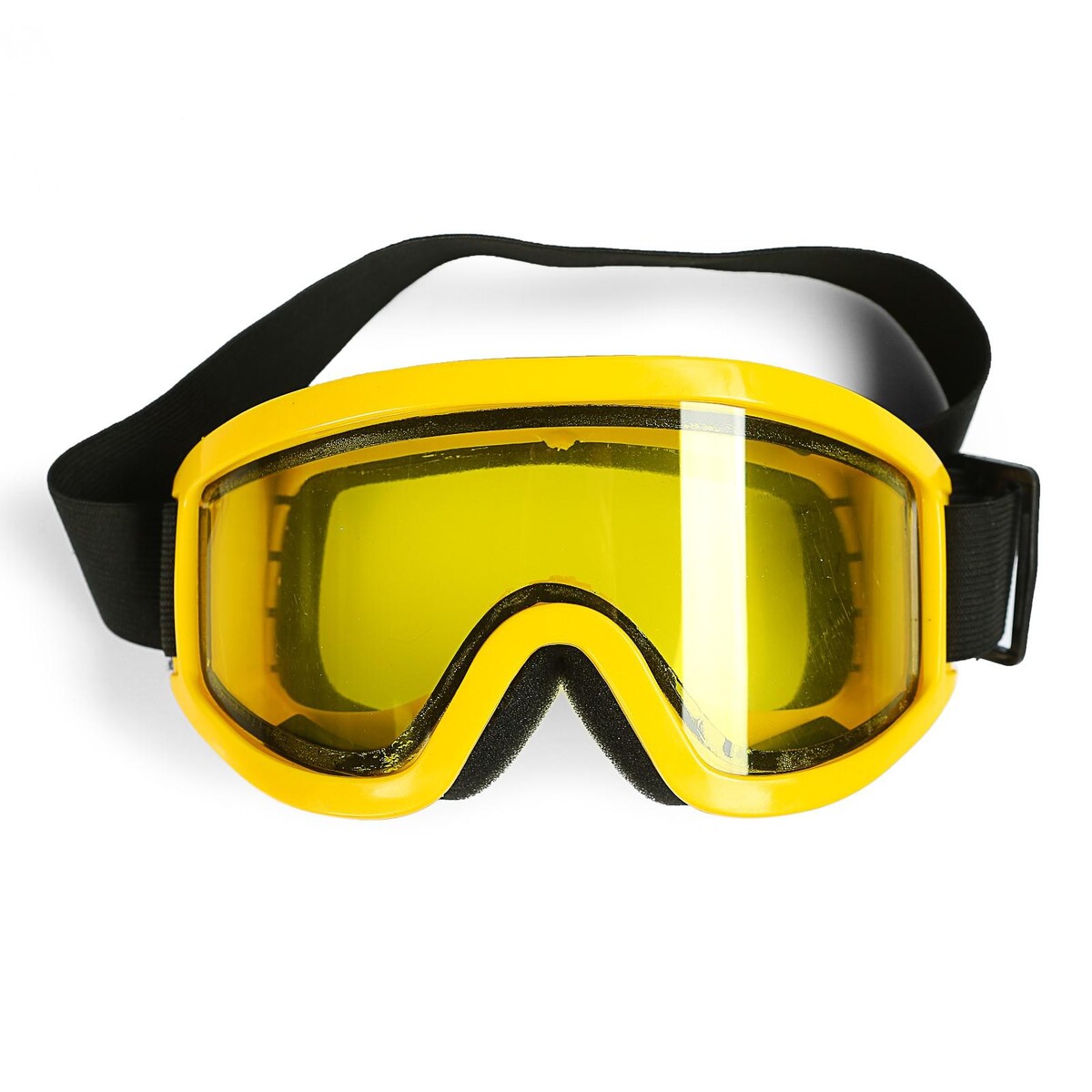 Очки-маска для езды на мототехнике, стекло двухслойное желтое, цвет желтый очки маска для езды на мототехнике разборные визор желтый
