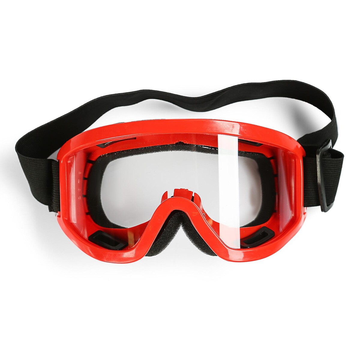 Очки-маска для езды на мототехнике, стекло прозрачное, цвет красный очки маска со съемной защитой носа стекло прозрачное черные
