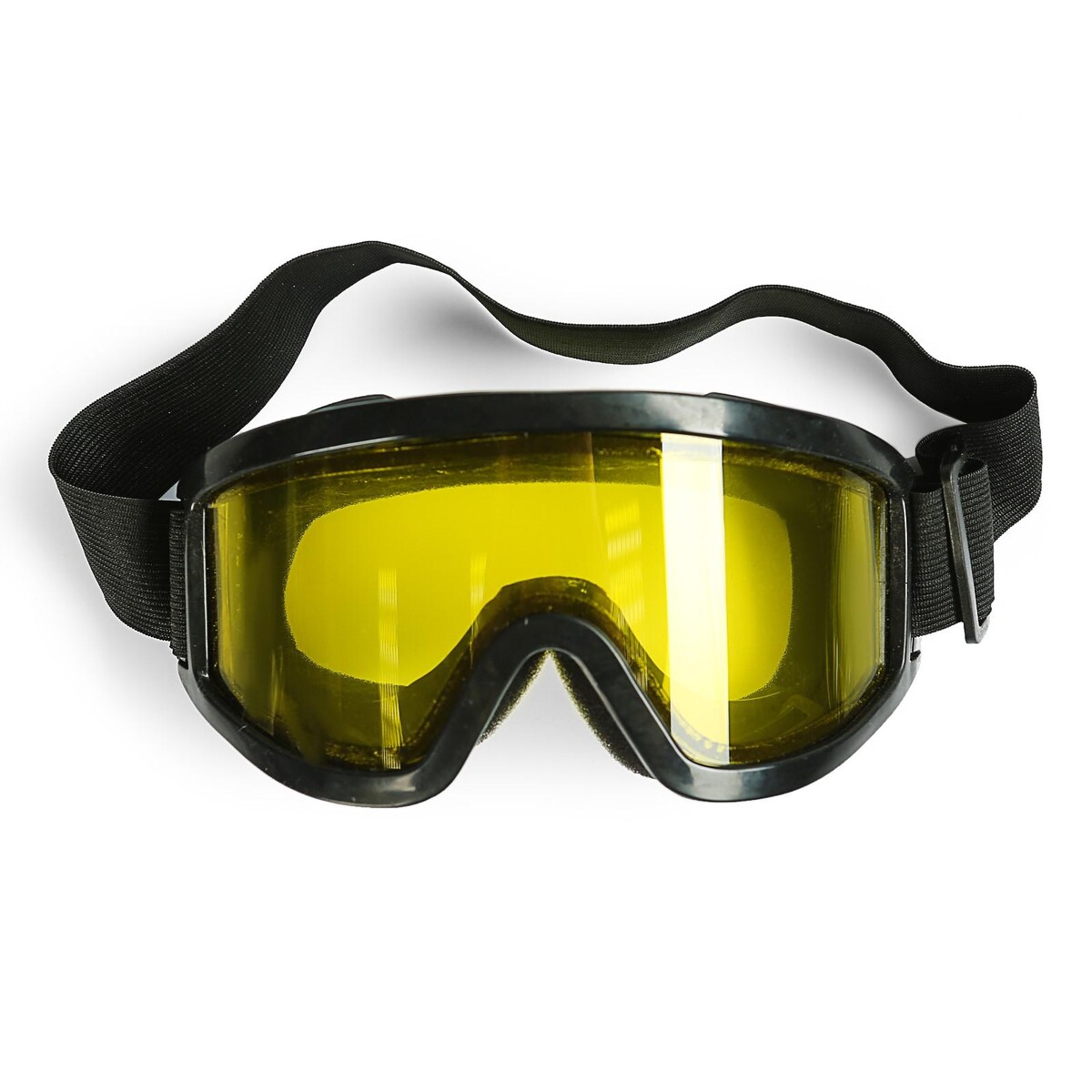 Очки-маска для езды на мототехнике, стекло двухслойное желтое, цвет черный крыло nandun переднее 26 для фэтбайка пластик с крепежом черно желтое sp 151