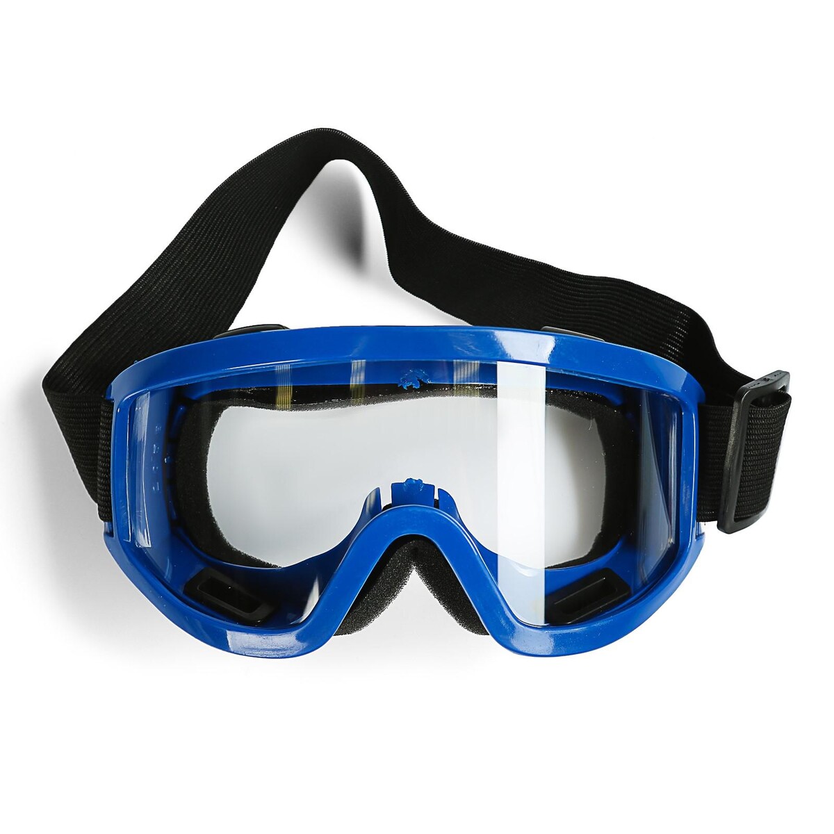 Очки-маска для езды на мототехнике, стекло прозрачное, цвет синий душевая шторка на ванну veconi palau pl 74r 900x1500 мм прозрачное стекло 4 мм хром