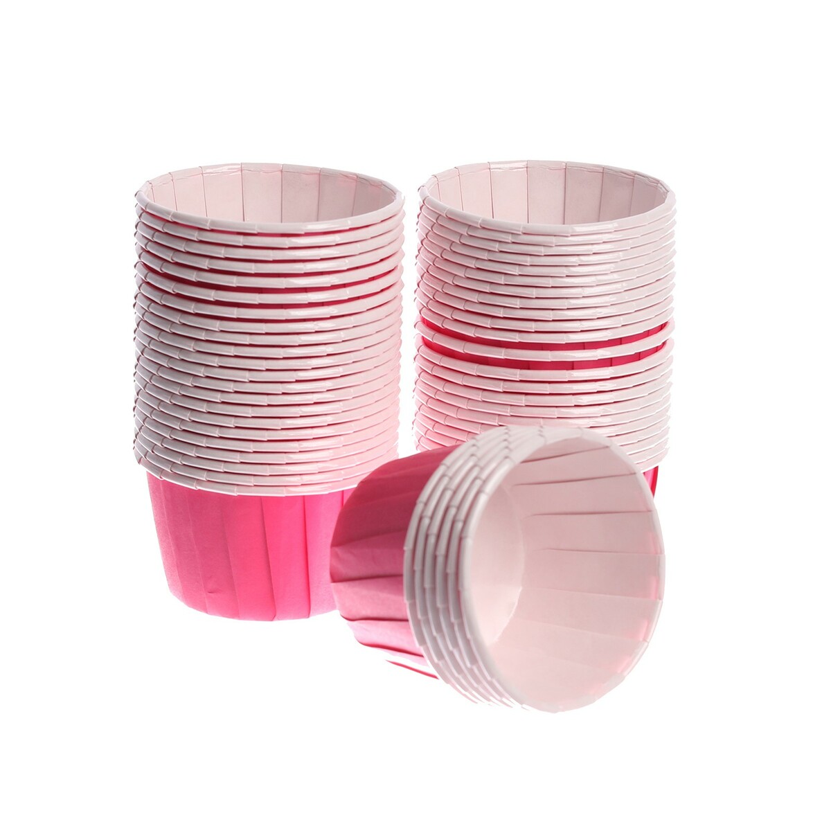 Тарталетка для кексов, набор, 50 шт., цвет розовый набор форм для кексов ghidini 12 шт