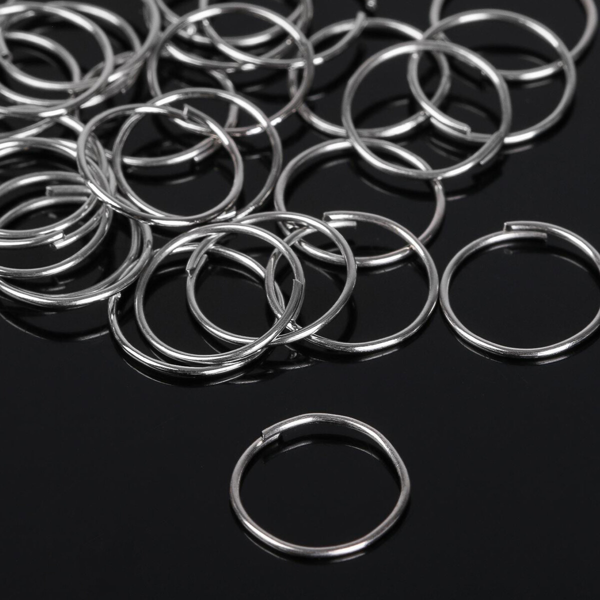 Кольцо соединительное 0,7×12мм (набор 50 гр, ±360 шт) см-995, цвет серебро