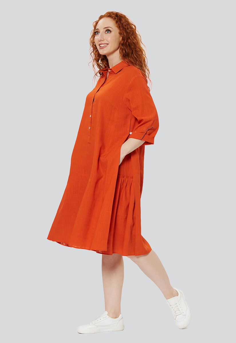 Платье Dimma Fashion Studio, размер 42, цвет оранжевый 01050206 - фото 4