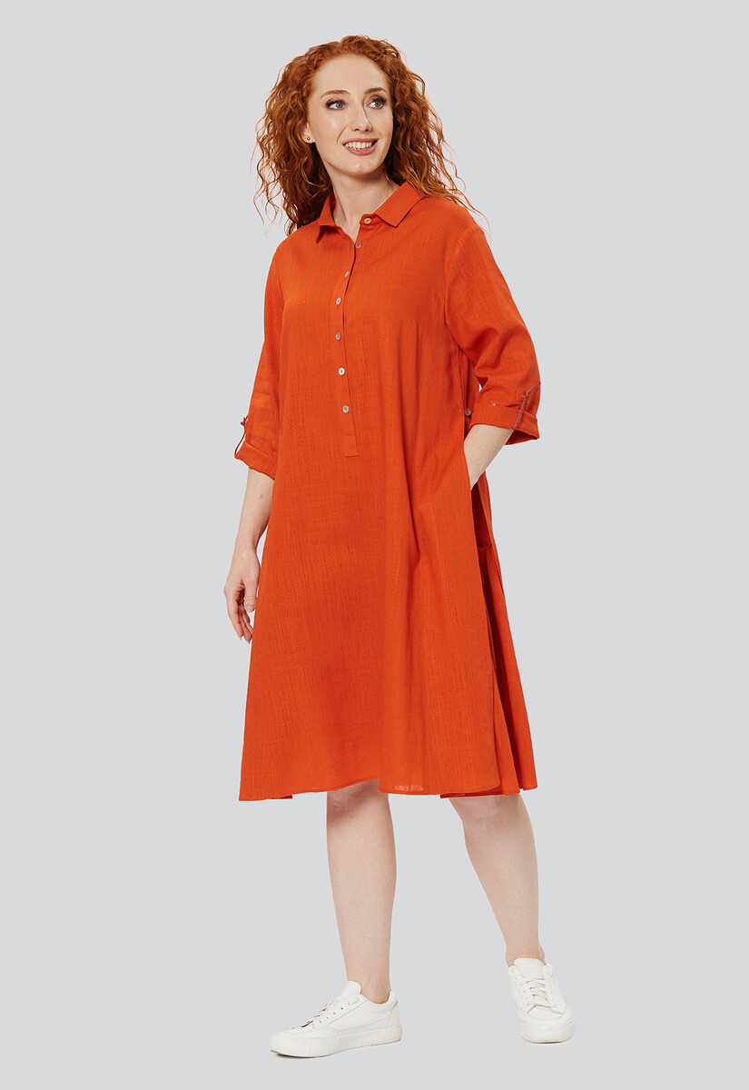 Платье Dimma Fashion Studio, размер 42, цвет оранжевый 01050206 - фото 3