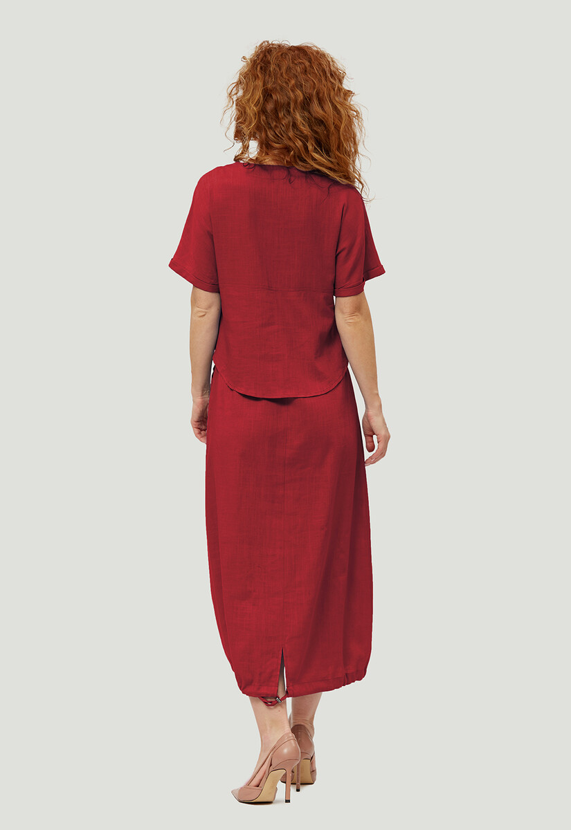 Платье Dimma Fashion Studio, размер 42, цвет брусничный 01050207 - фото 4