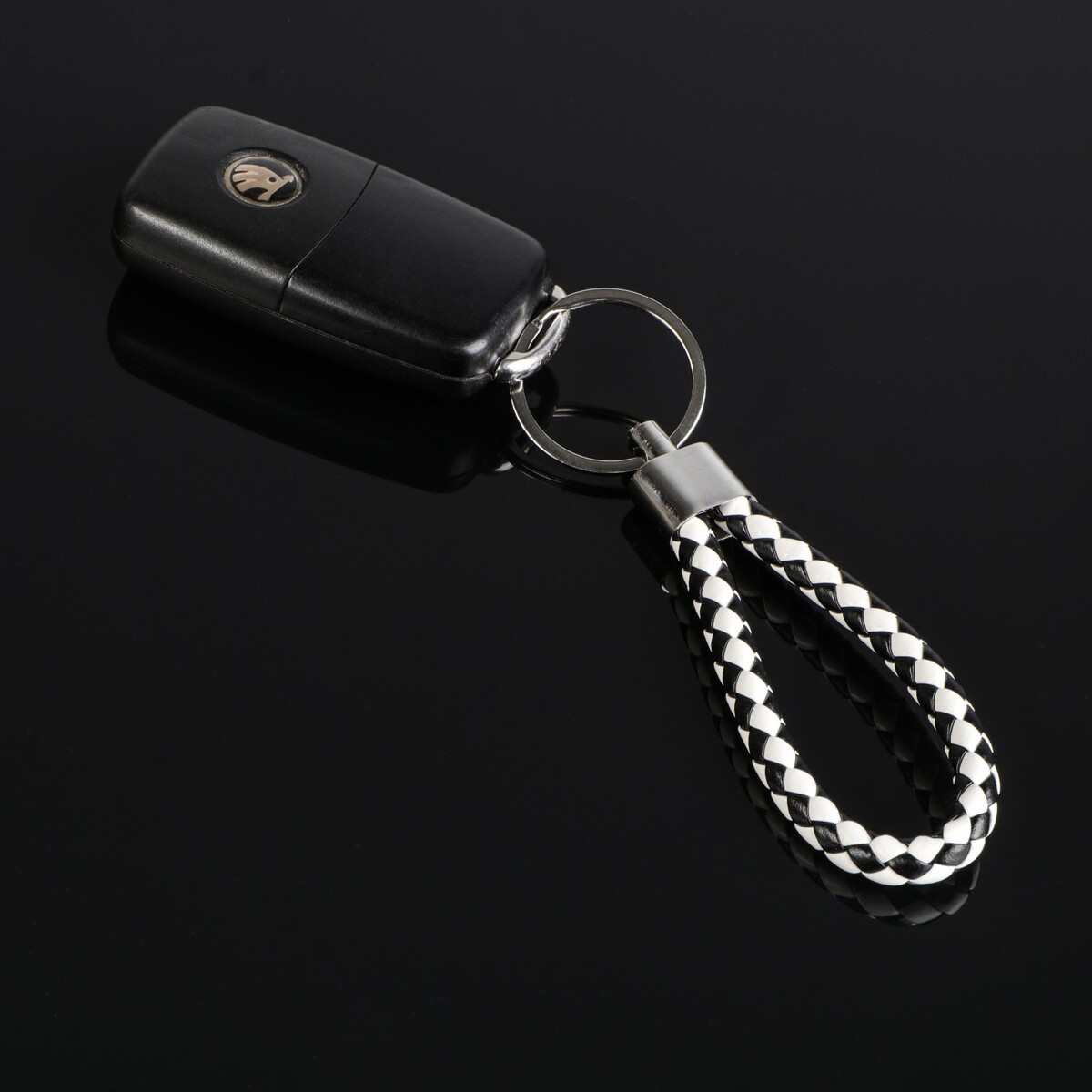 Брелок для ключей cartage, петля, черно-белый брелок для ключей мишка 9 6×2 8 см