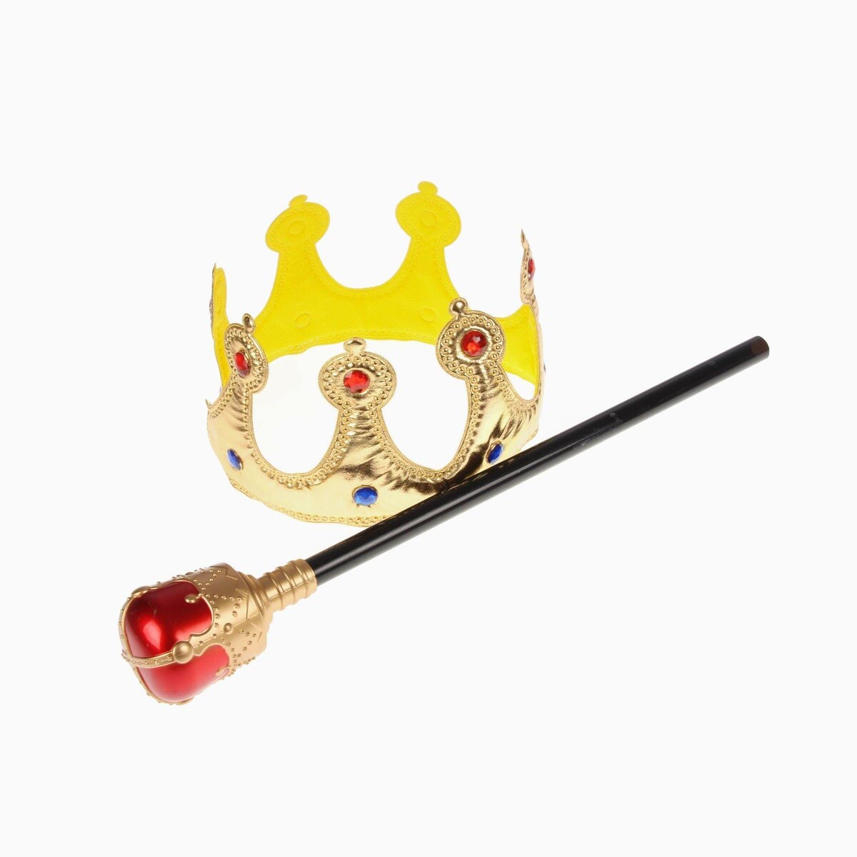 Карнавальный набор карнавальный набор царский 2 предмета корона скипетр sima land