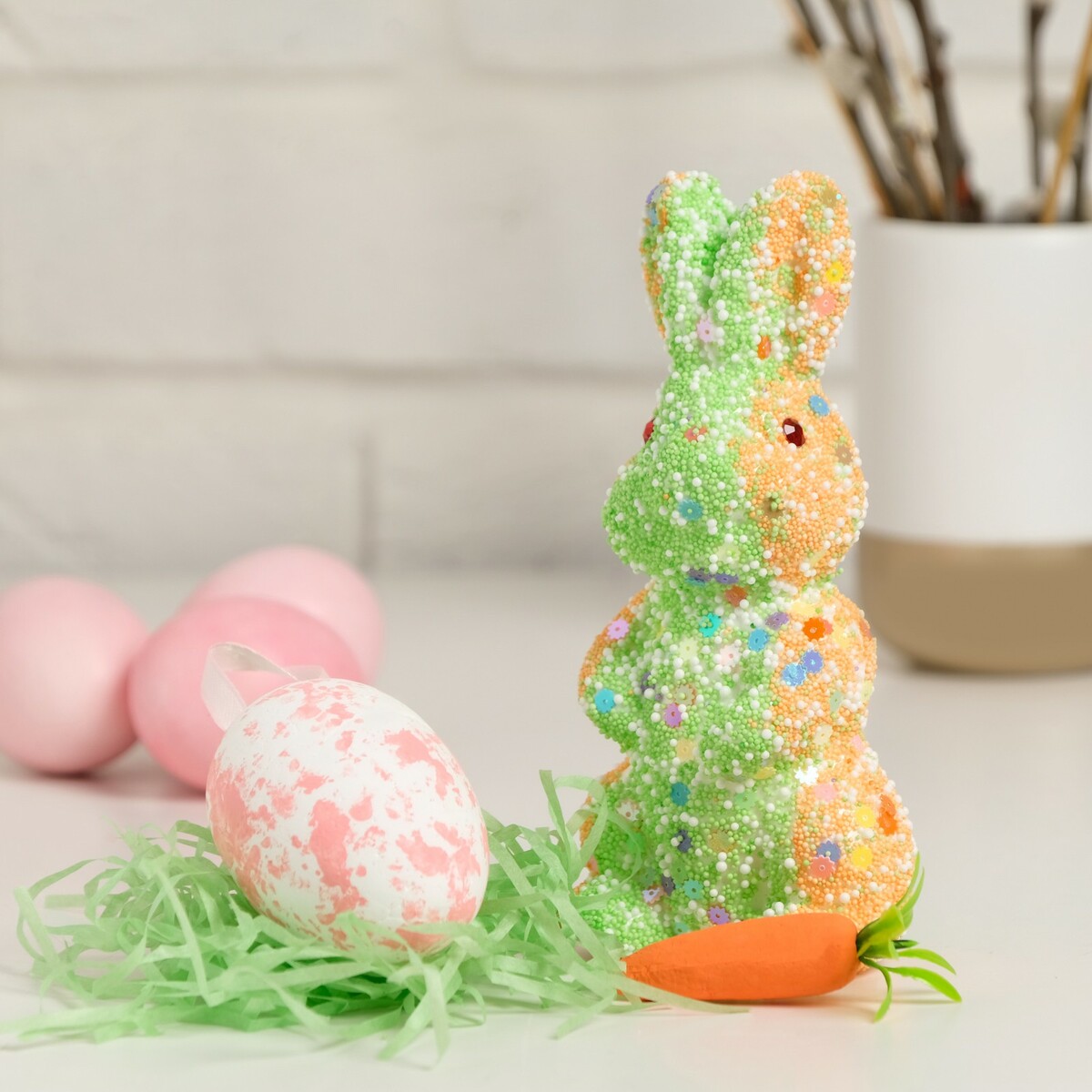 Набор декора кролик, морковка, яйцо. (7*15см) игровой набор funloсkets шкатулка с секретами яйцо