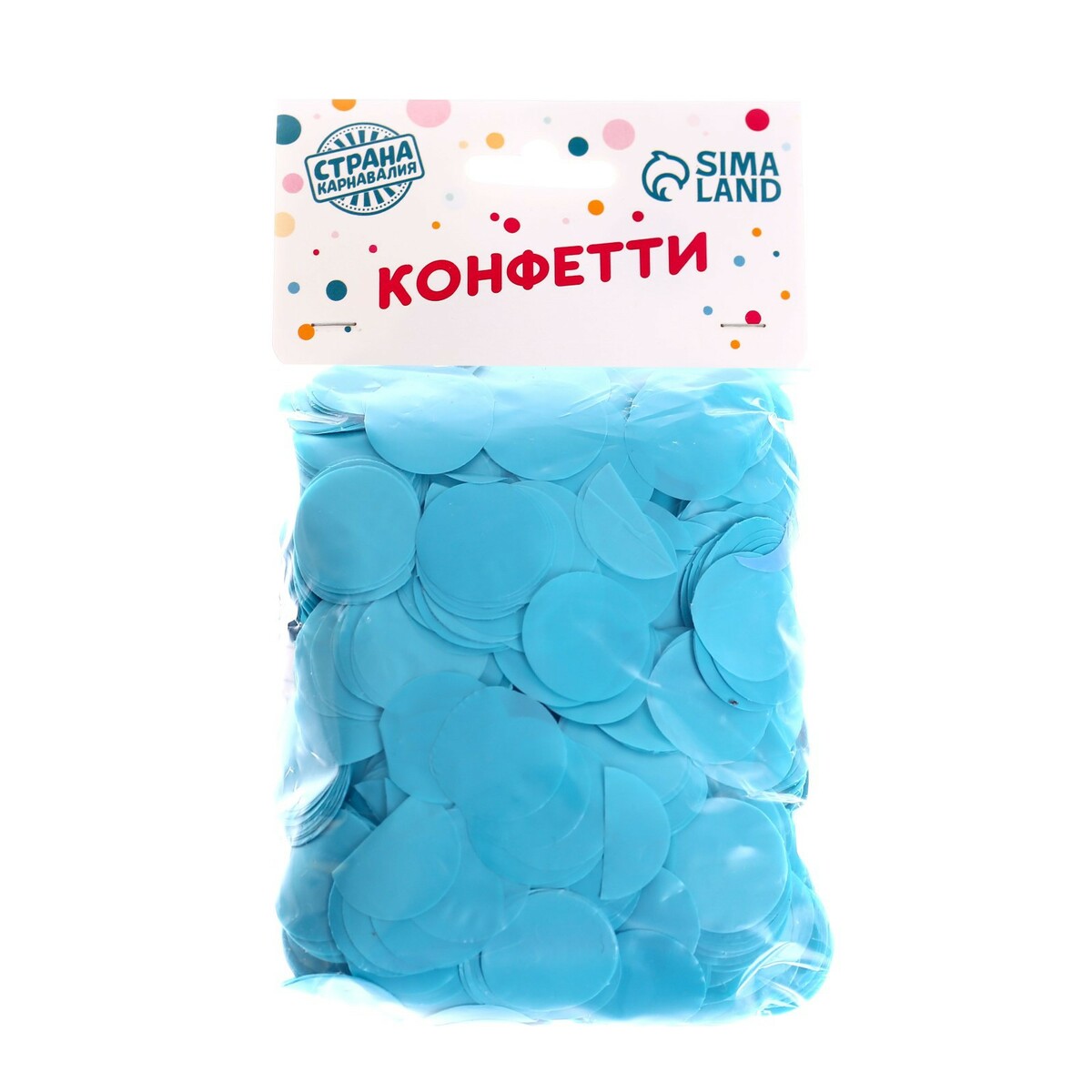 Конфетти для декора, глянец, диаметр 2 см, 100 гр, цвет тиффани No brand