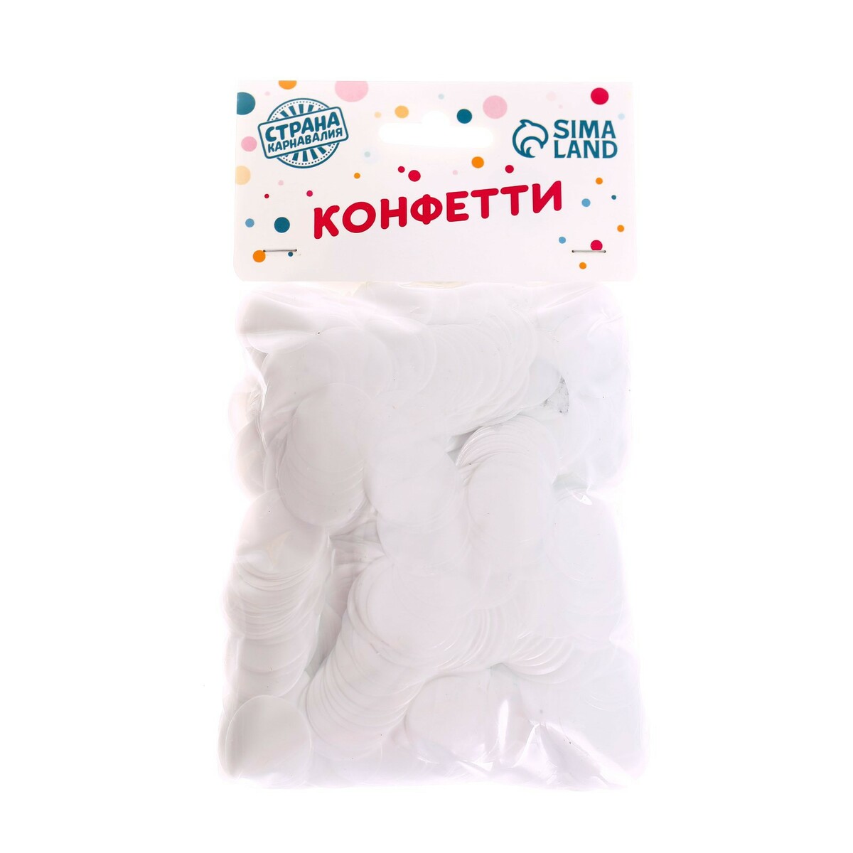 

Конфетти для декора, глянцевый, диаметр 2 см, 100 гр, цвет белый