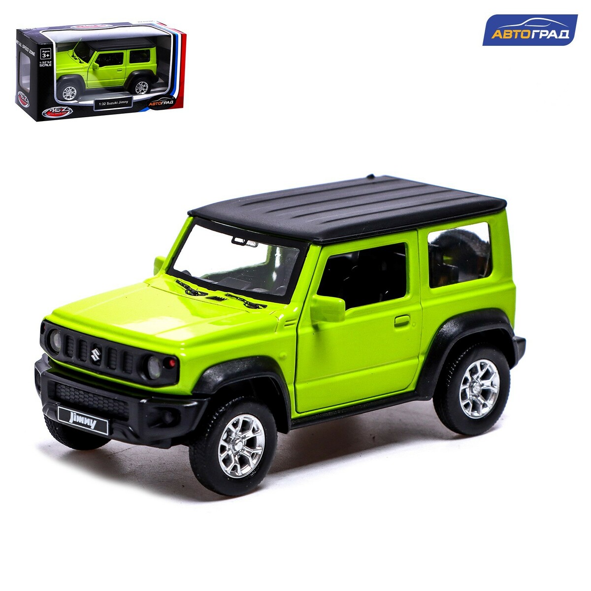 Машина металлическая suzuki jimny, 1:32, инерция, открываются двери, цвет  зелёный Автоград 01057153: купить за 760 руб в интернет магазине с  бесплатной доставкой