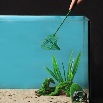 Сачок аквариумный 7,5 см, зеленый