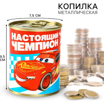 Копилка металлическая, 9,5 см х 7,5 см х