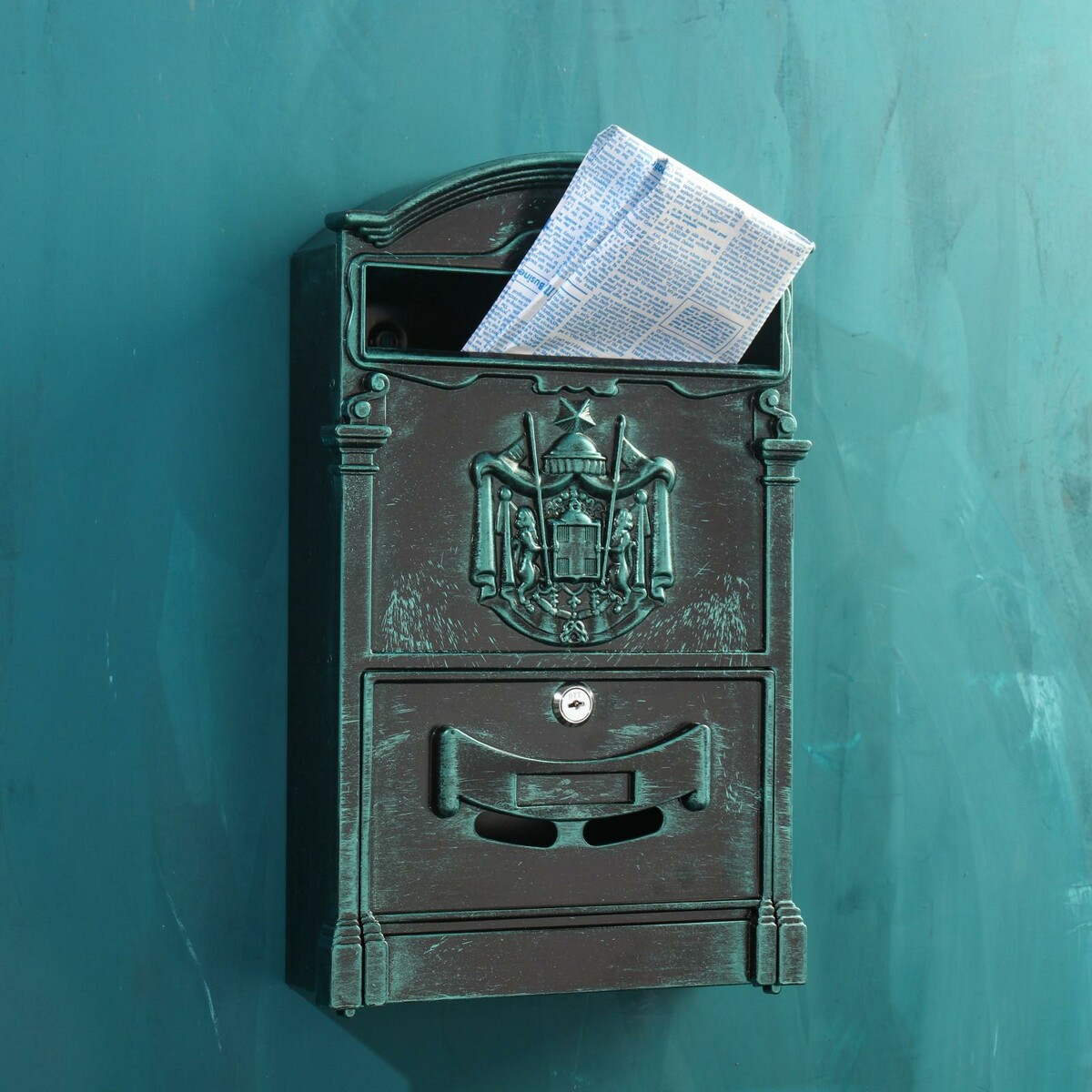 Ящик почтовый №4010в, зеленая патина ящик почтовый 4010в зеленая патина