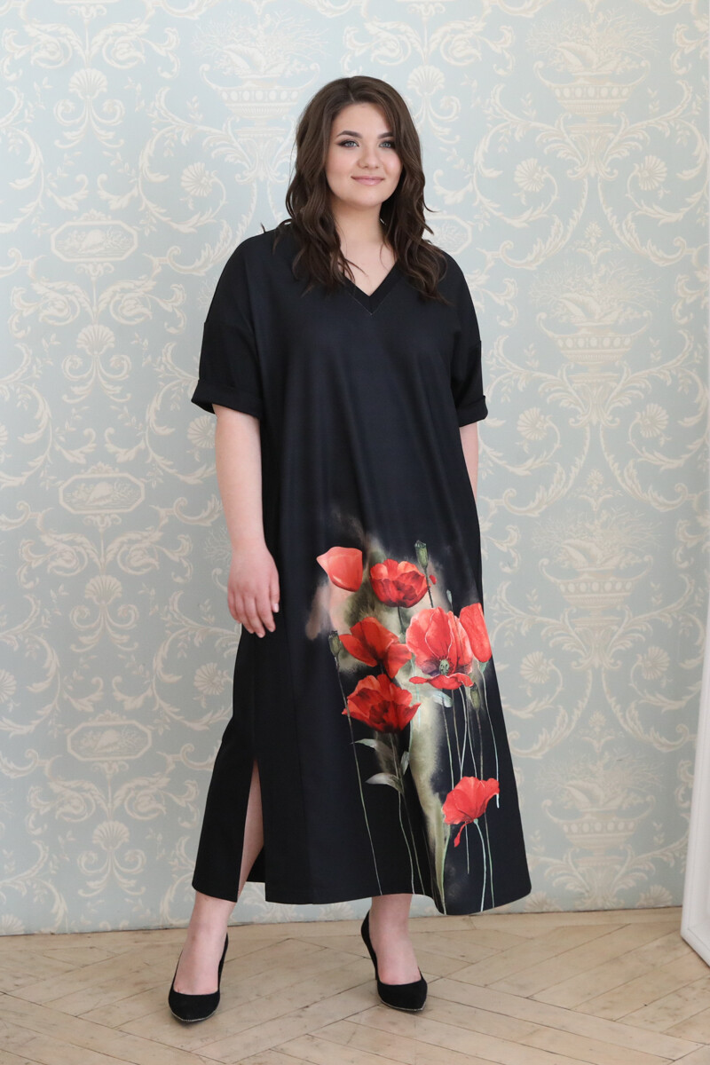 Платье Wisell, размер 52, цвет черный 01058482 - фото 1