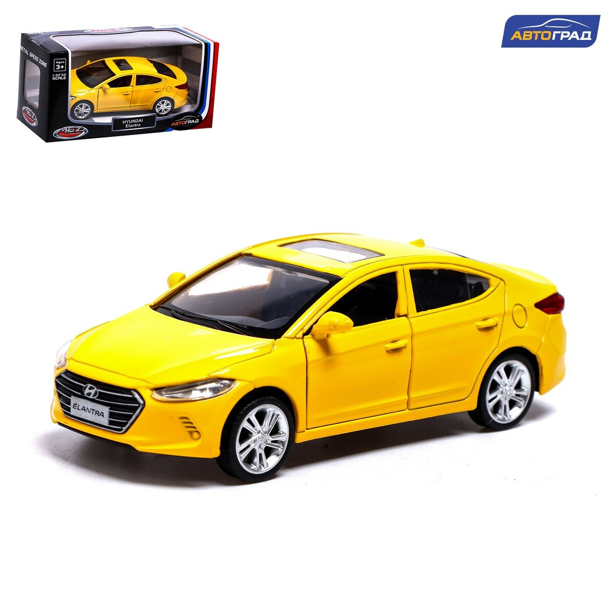 Машина металлическая hyundai elantra, 1:40, инерция, открываются двери, цвет  желтый Автоград 01058618: купить за 450 руб в интернет магазине с  бесплатной доставкой