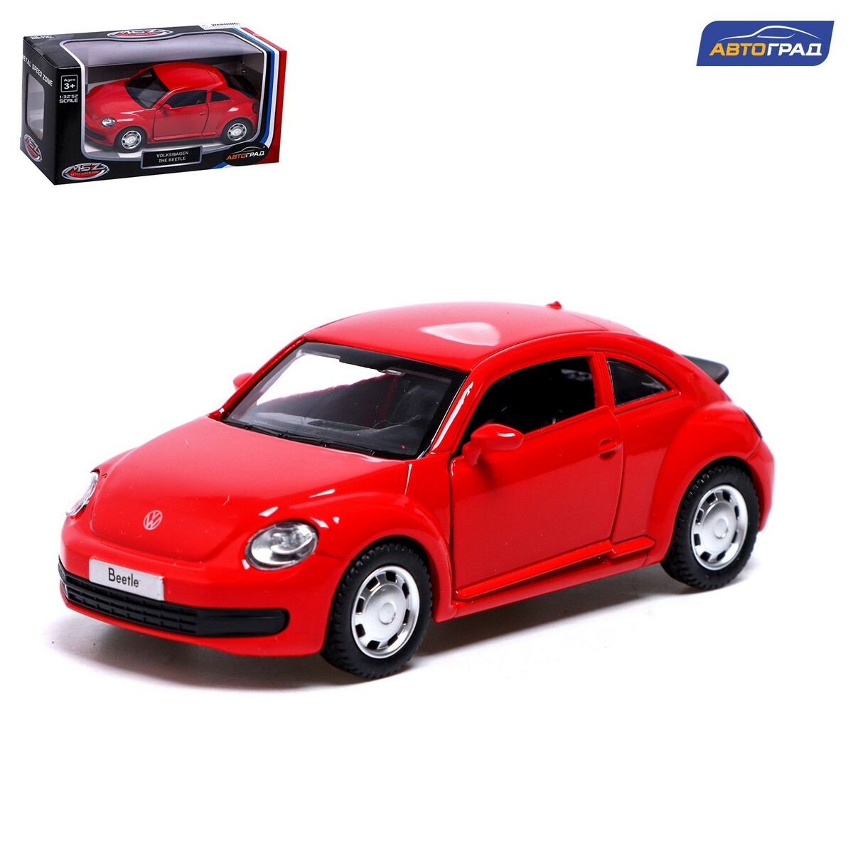 Машина металлическая volkswagen the beetle, 1:38, инерция, открываются  двери, цвет красный Автоград 01058640: купить за 510 руб в интернет  магазине с бесплатной доставкой