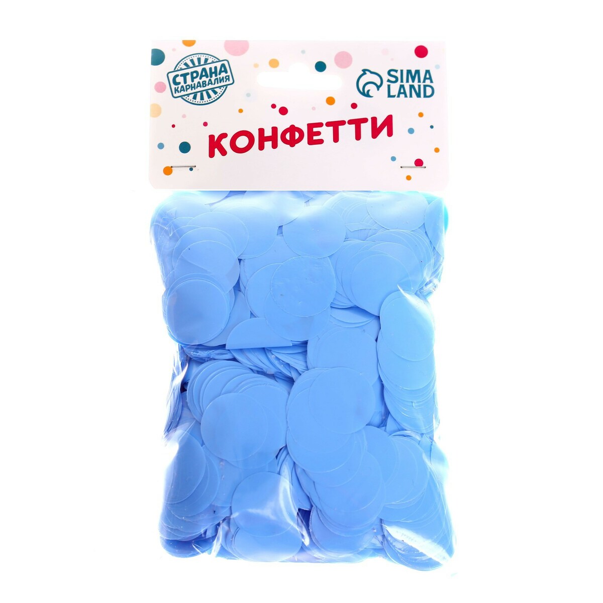 Конфетти для декора, лянцевый, диаметр 2 см, 100 гр, цвет голубой No brand