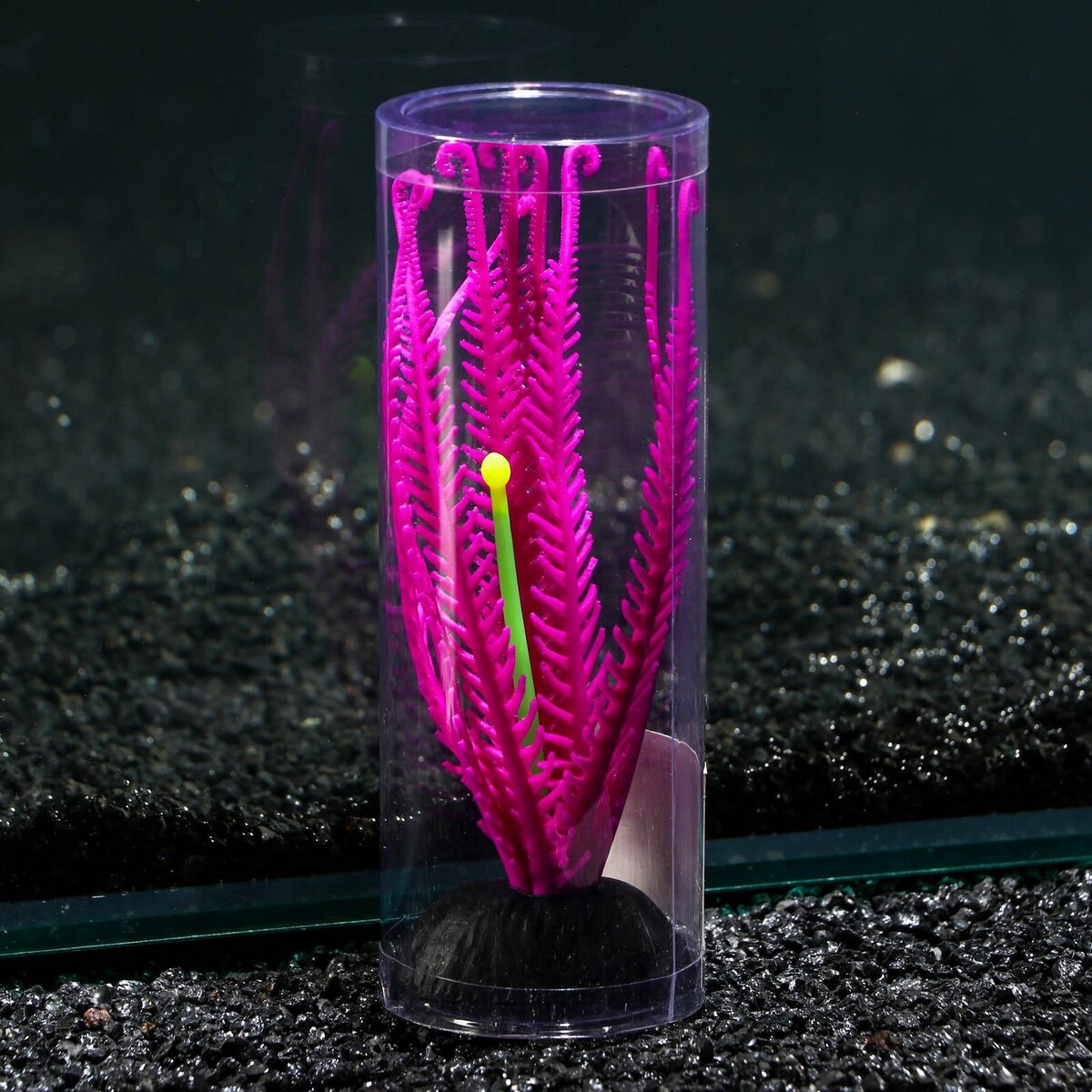 Растение силиконовое аквариумное, светящееся в темноте, 9 х 14 см, фиолетовое No brand 01059180 - фото 4