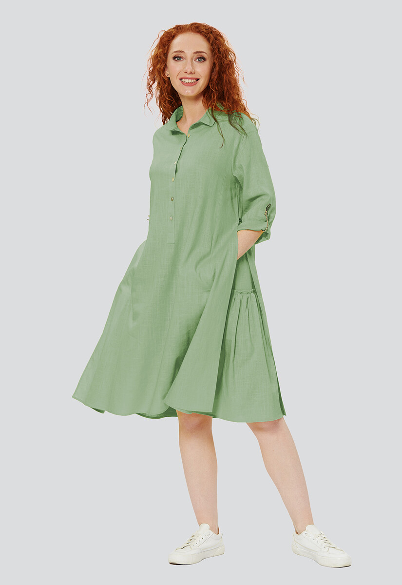 Платье Dimma Fashion Studio, размер 42, цвет зеленый 01061719 - фото 3