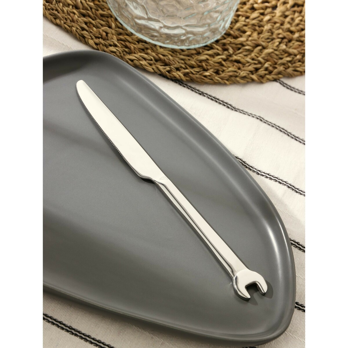 Нож столовый из нержавеющей стали magistro workshop, длина 22 см, цвет серебряный нож для овощей magistro ardone лезвие 8 5 см