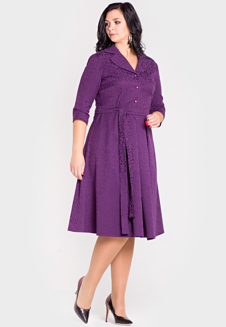 Платье Filigrana, размер 50, цвет фиолетовый 01062499 - фото 4