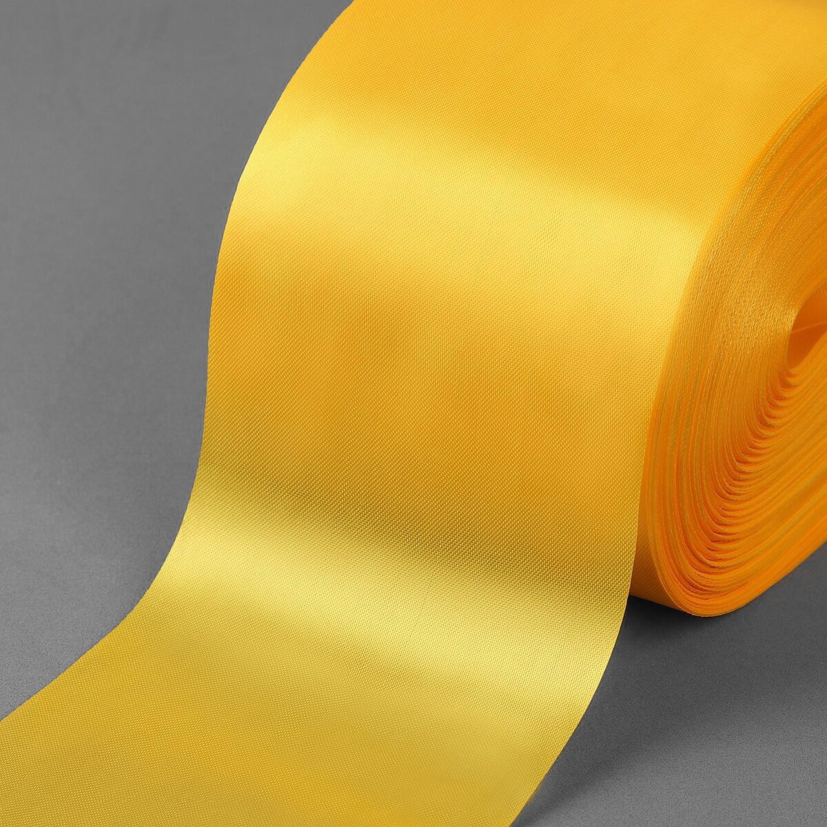 

Лента атласная, 100 мм × 100 ± 5 м, цвет желтый