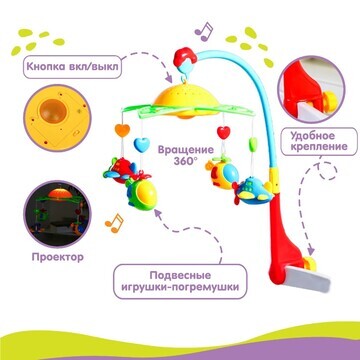 Мобиль музыкальный на кроватку крошка я