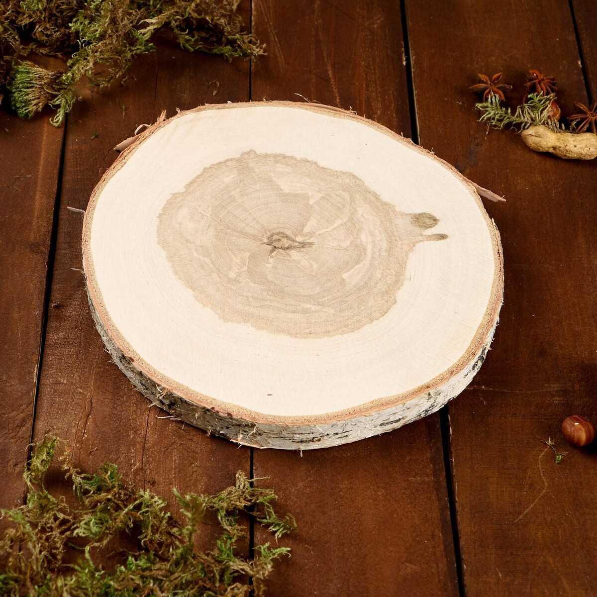 Спил березы, шлифованный с одной стороны, диаметр 18-22 см детский стол simba forest blue деревянный столик из березы simba натуральное дерево