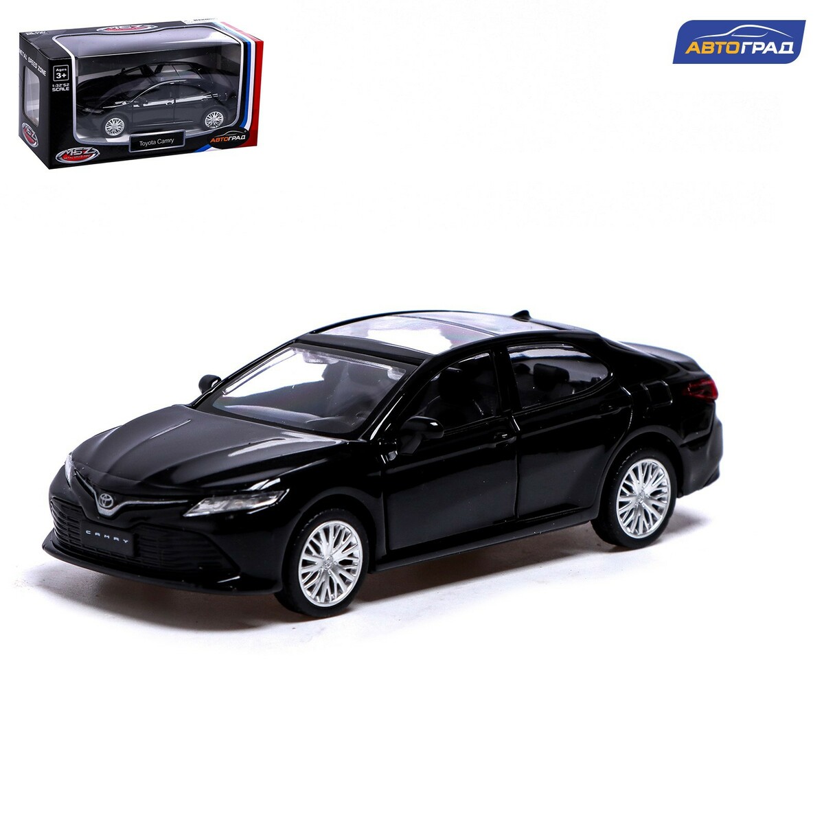 Машина металлическая toyota camry, 1:43, инерция, открываются двери, цвет  черный Автоград 01072544: купить за 510 руб в интернет магазине с  бесплатной доставкой