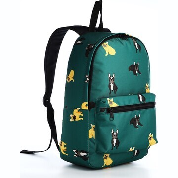 Рюкзак на молнии, цвет зеленый