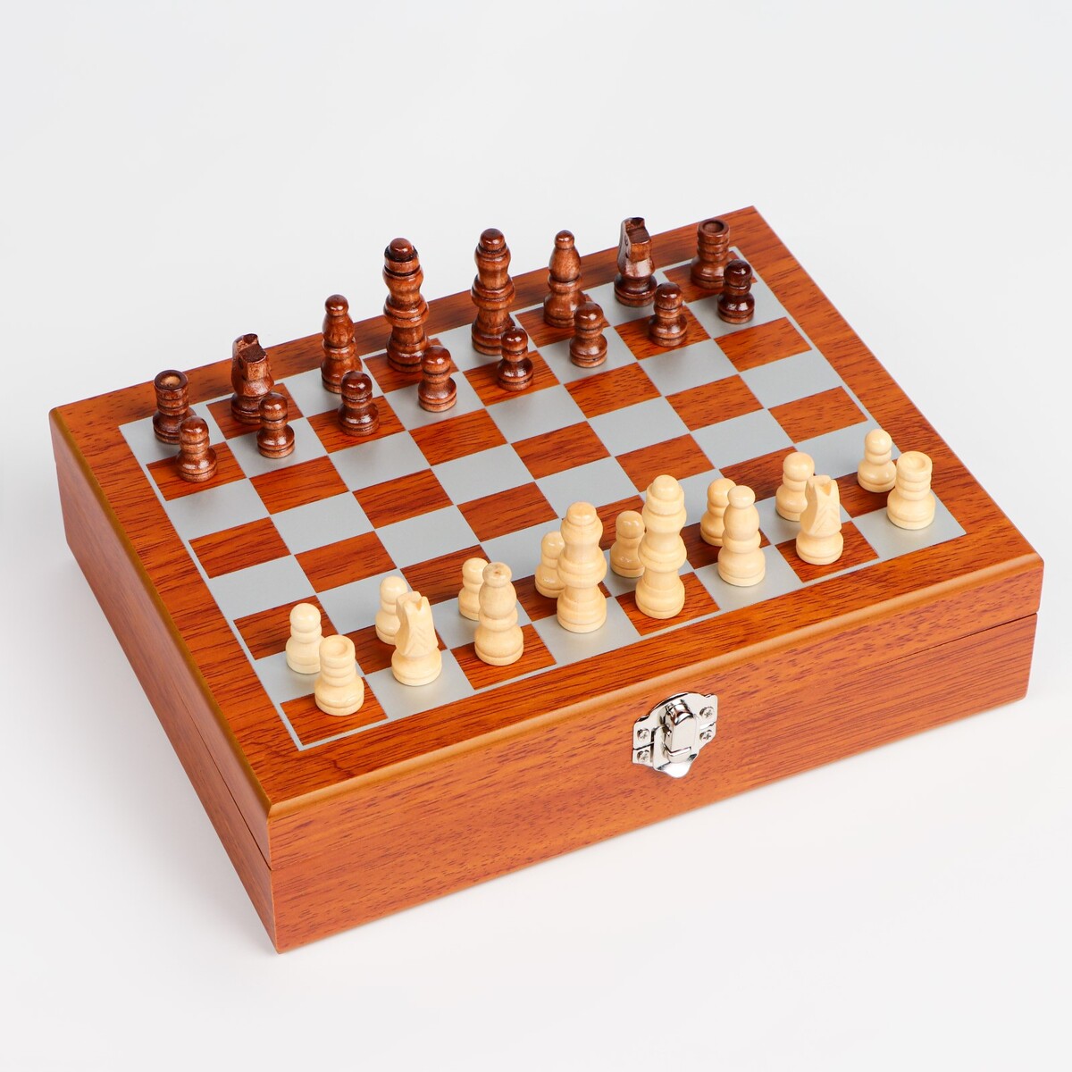 Набор 6 в 1: фляжка 8 oz, рюмка, воронка, кубики 5 шт, карты, шахматы, 18 х 24 см шахматы гроссмейстерские с шашками 40х40 см набор 2в1