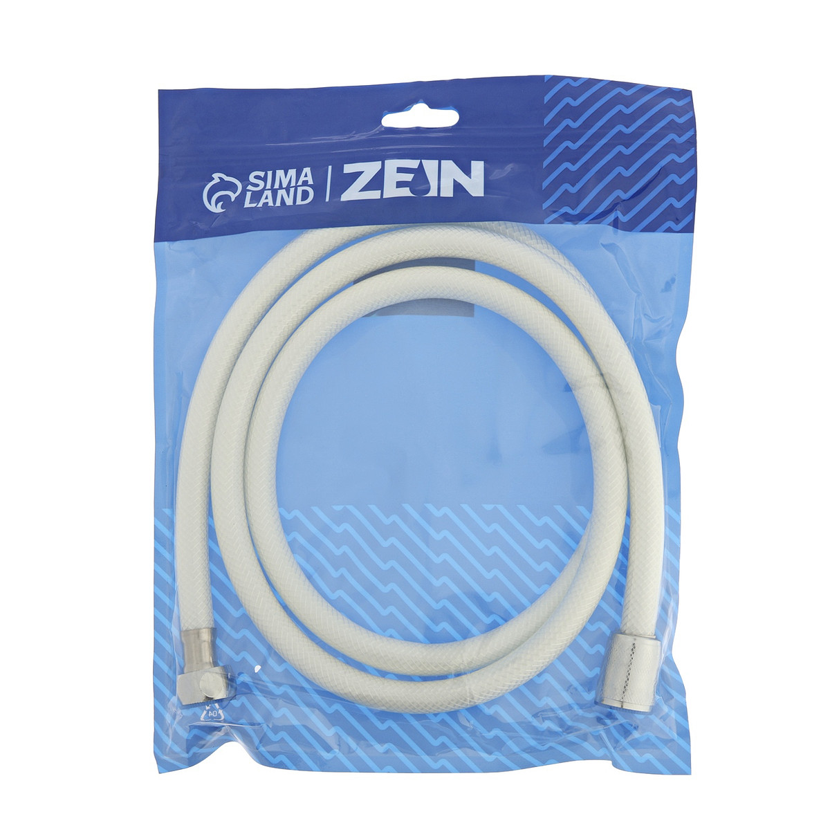 

Душевой шланг zein z49psw, 150 см, усиленный в оплетке, гайки цинк, втулка латунь, белый, имп/имп