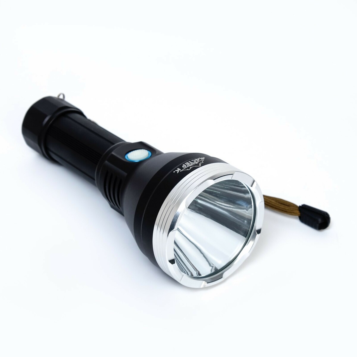 

Фонарь ручной 6000 мач, 1500 лм, 500 м, sst 40, micro usb, 17 x 7 x 3.8 см, Черный